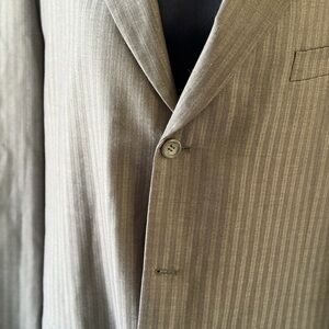 Men’s 40L 100% Lambswool Taupe Blazer Heritage Old Money Dark Academia Jacket